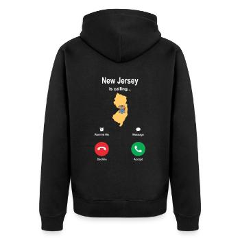 Visite au New Jersey Gift - Veste à capuche bio Premium Unisexe - noir - Dos - Nico (187cm)