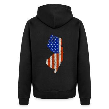 New jersey Home Usa drapeau cadeau - Veste à capuche bio Premium Unisexe - noir - Dos - Nico (187cm)