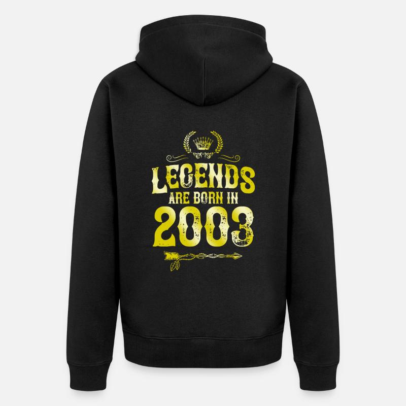 Légendes de 2003 nées en - Veste à capuche bio Premium Unisexe - noir