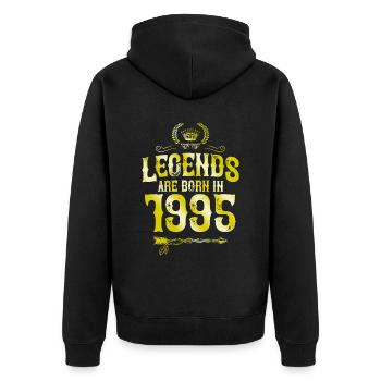 1995 légendes nées en - Veste à capuche bio Premium Unisexe - noir - Dos - Nico (187cm)