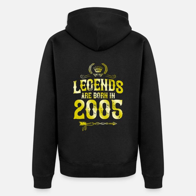Légendes de 2005 nées en - Veste à capuche bio Premium Unisexe - noir
