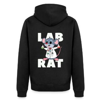 Laboratory Laboratory Technician Lab Rat Science Gift - Unisex Premium Organic Zip Hoodie - black - Back - Nico (187cm)