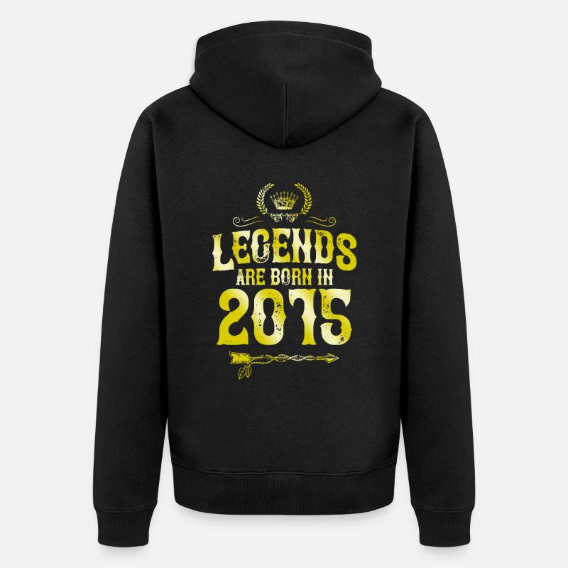 Légendes 2015 nées en - Veste à capuche bio Premium Unisexe - noir