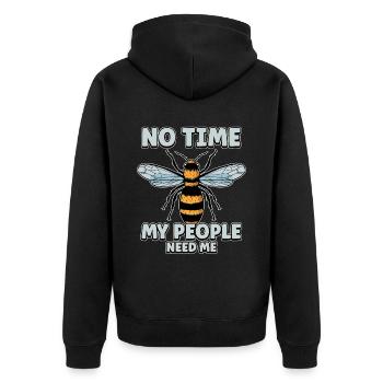 Pas de temps Ma colonie a besoin de moi Apiculteurs Abeilles - Veste à capuche bio Premium Unisexe - noir - Dos - Nico (187cm)