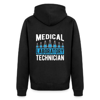 Chemistry Laboratory Laboratory Technician Science Gift - Unisex Premium Organic Zip Hoodie - black - Back - Nico (187cm)