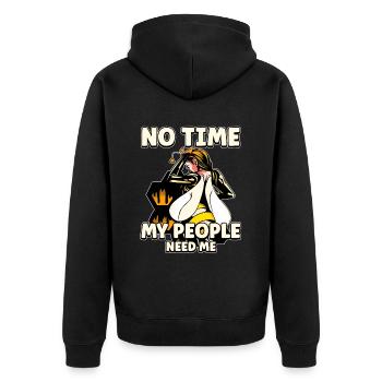 Pas de temps Ma colonie a besoin de moi Apiculteurs Abeilles - Veste à capuche bio Premium Unisexe - noir - Dos - Nico (187cm)
