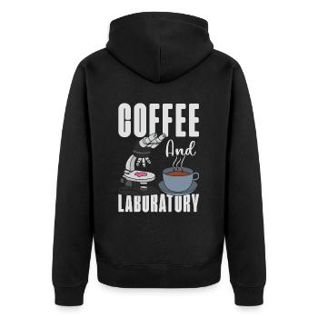 Technicien de laboratoire Technicien de laboratoire Coffee Science Gift - Veste à capuche bio Premium Unisexe - noir - Dos - Nico (187cm)