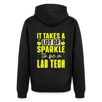 Technicien de laboratoire Science Profession Cadeau - Veste à capuche bio Premium Unisexe - noir - Dos - Nico (187cm)