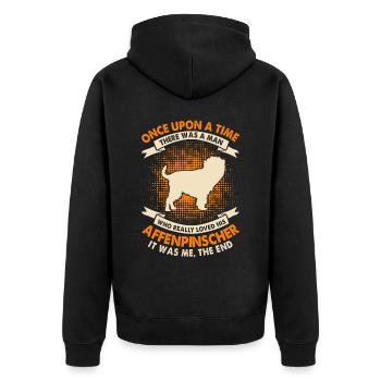 Il était une fois - Affenpinscher - Veste à capuche bio Premium Unisexe - noir - Dos - Nico (187cm)