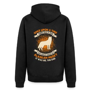 Il était une fois - Alaskan Husky - Veste à capuche bio Premium Unisexe - noir - Dos - Nico (187cm)