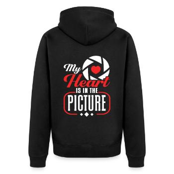 Directeur de la photographie Photographe Photographe Amateur d’appareil photo - Veste à capuche bio Premium Unisexe - noir - Dos - Nico (187cm)