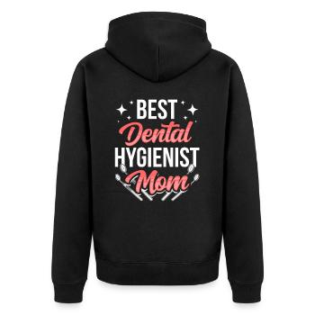 Hygiéniste dentaire Mama Hygiéniste dentaire Dentiste - Veste à capuche bio Premium Unisexe - noir - Dos - Nico (187cm)