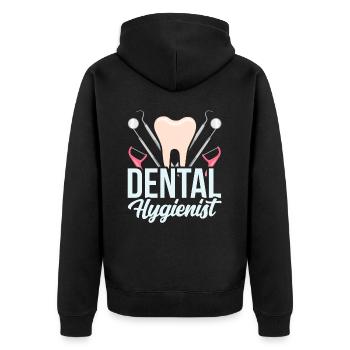 Hygiénistes dentaires Équipe d’hygiène dentaire Dentiste - Veste à capuche bio Premium Unisexe - noir - Dos - Nico (187cm)