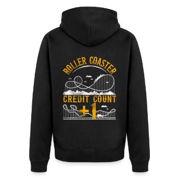 Montagnes russes Vintage Roller - Veste à capuche bio Premium Unisexe - noir - Dos - Nico (187cm)