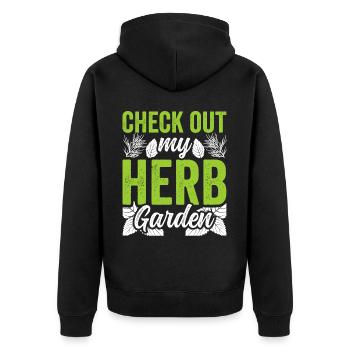 Découvrez mes herbes de jardin d’herbes aromatiques - Veste à capuche bio Premium Unisexe - noir - Dos - Nico (187cm)