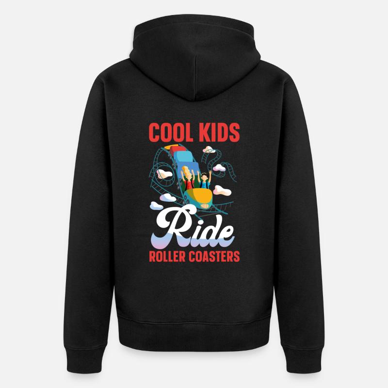 Roller Coaster Cool Kids Ride - Veste à capuche bio Premium Unisexe - noir
