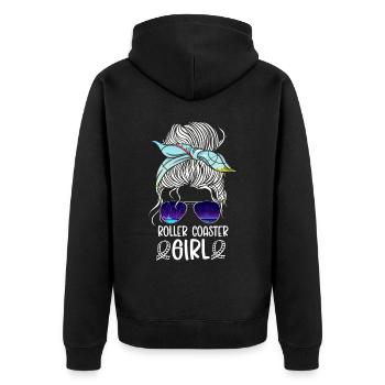Lunettes de soleil Roller Coaster Girl - Veste à capuche bio Premium Unisexe - noir - Dos - Nico (187cm)