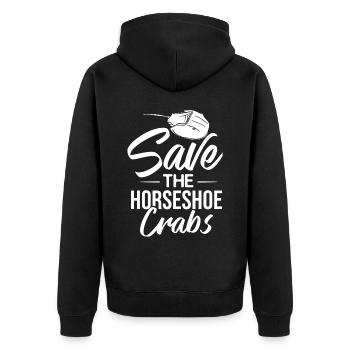 Crabe en fer à cheval Crabe en fer à cheval Crabes des Moluques - Veste à capuche bio Premium Unisexe - noir - Dos - Nico (187cm)