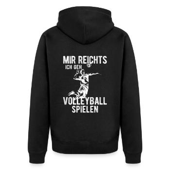 Tennis Court Tennis spielen Tennis Spieler Geschen - Unisex Premium Bio Zip Hoodie - Schwarz - Hinten - Nico (187cm)