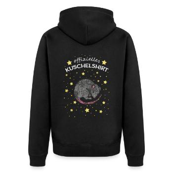 Offizielles Kuschelshirt Mäuse Mäusebesitzer Nager - Unisex Premium Bio Zip Hoodie - Schwarz - Hinten - Nico (187cm)
