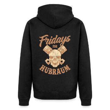 Car Mechanic Fridays For Displacement - Unisex Premium Organic Zip Hoodie - black - Back - Nico (187cm)