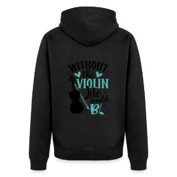 Sans la vie de violon bb violoniste musicien musique - Veste à capuche bio Premium Unisexe - noir - Dos - Nico (187cm)