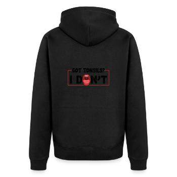 Do you have almonds? Almond survivors - Unisex Premium Organic Zip Hoodie - black - Back - Nico (187cm)