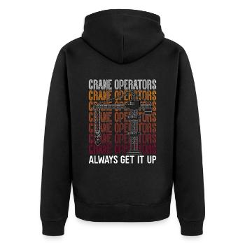 Travailleur de la construction Grue Grutier Conducteur De Grue Cadeau - Veste à capuche bio Premium Unisexe - noir - Dos - Nico (187cm)