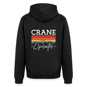 Grutier Ouvrier de la construction Travail Grutier Cadeau - Veste à capuche bio Premium Unisexe - noir - Dos - Nico (187cm)