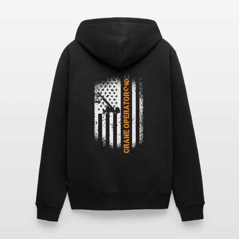 Crane Operator Construction Worker Crane Driver Work Gift Unisex Premium Organic Zip Hoodie