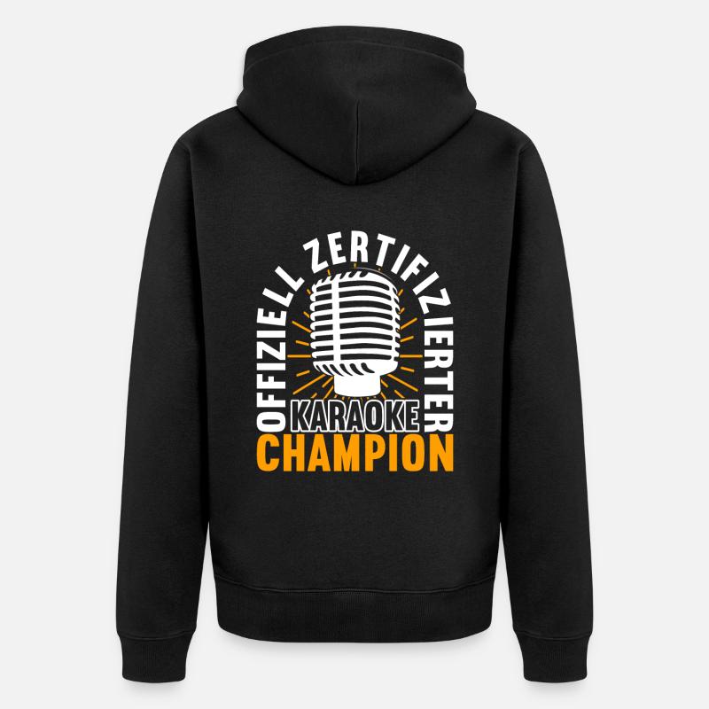 Karaoke Karaokeabend - Unisex Premium Bio Zip Hoodie - Schwarz