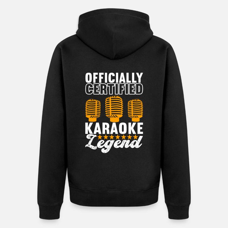 Karaoke Karaokeabend - Unisex Premium Bio Zip Hoodie - Schwarz