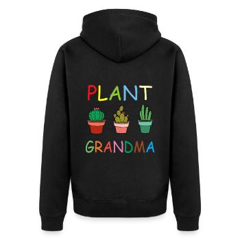 Plante Grand-mère Horticulture Botanique Fleurs Puissance - Veste à capuche bio Premium Unisexe - noir - Dos - Nico (187cm)