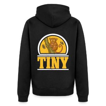 Tarsier Liebhaber Wildtier Tier Tarsier Flüsterer - Unisex Premium Bio Zip Hoodie - Schwarz - Hinten - Nico (187cm)