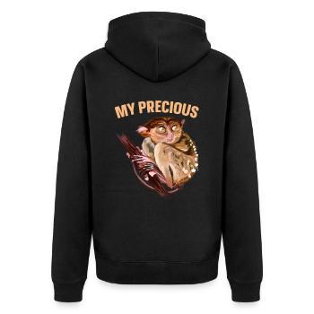 Tarsier Liebhaber Wildtier Tier Tarsier Flüsterer - Unisex Premium Bio Zip Hoodie - Schwarz - Hinten - Nico (187cm)