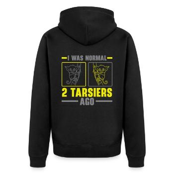 J’étais 2 Tarsiers animal normal Tarsier Lover - Veste à capuche bio Premium Unisexe - noir - Dos - Nico (187cm)