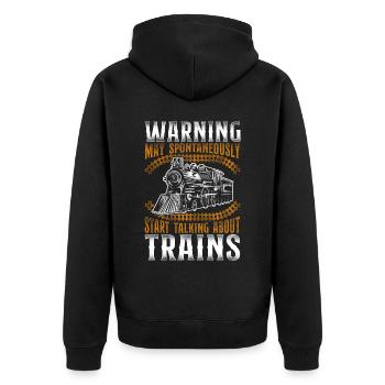 Conducteur de train à vapeur Trainspotting - Veste à capuche bio Premium Unisexe - noir - Dos - Nico (187cm)
