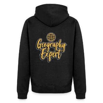 Expert en géographie Géographie Étudiant Géographe - Veste à capuche bio Premium Unisexe - noir - Dos - Nico (187cm)