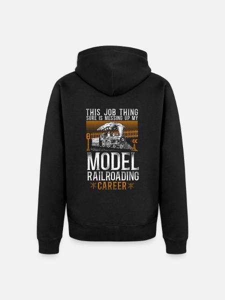 Steam Train Driver Trainspotting - Unisex Premium Organic Zip Hoodie - black