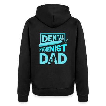 Hygiéniste dentaire Papa Hygiène dentaire Équipe dentaire - Veste à capuche bio Premium Unisexe - noir - Dos - Nico (187cm)
