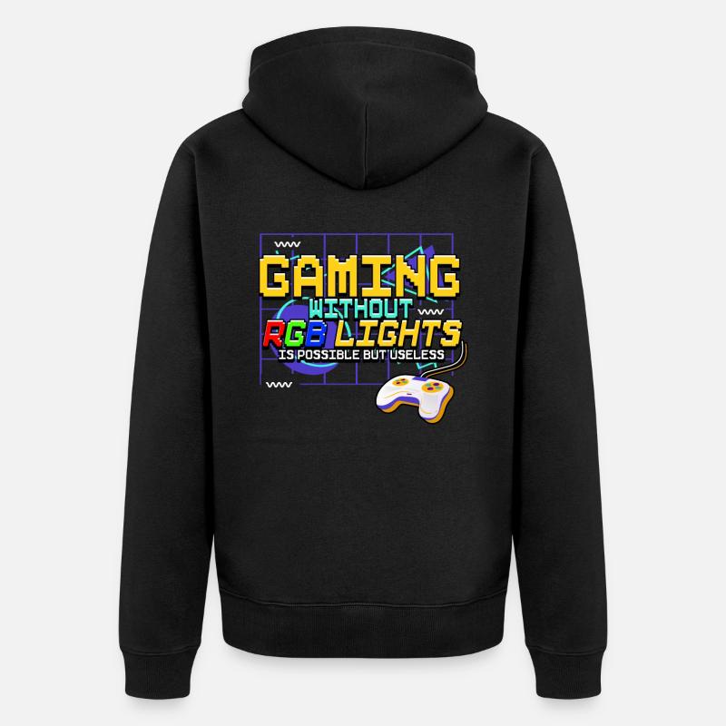 Zocken Gaming - Veste à capuche bio Premium Unisexe - noir