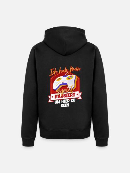 Zocken Gaming - Unisex Premium Bio Zip Hoodie - Schwarz
