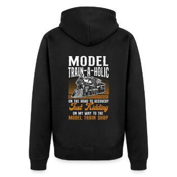 Conducteur de train à vapeur Trainspotting - Veste à capuche bio Premium Unisexe - noir - Dos - Nico (187cm)