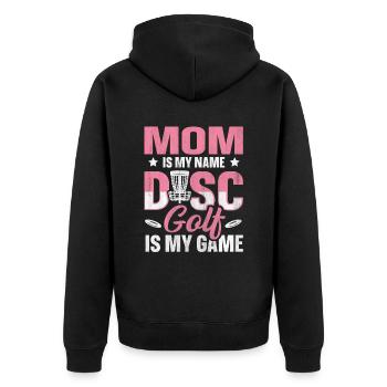 Maman est mon nom Disc Golf est mon jeu pour maman - Veste à capuche bio Premium Unisexe - noir - Dos - Nico (187cm)