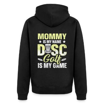 Maman est mon nom Disc Golf est mon jeu pour maman - Veste à capuche bio Premium Unisexe - noir - Dos - Nico (187cm)