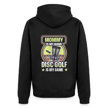 Maman est mon nom Disc Golf est mon jeu pour maman - Veste à capuche bio Premium Unisexe - noir - Dos - Nico (187cm)