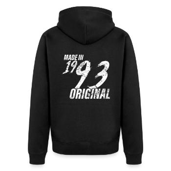 Fait En 1993 Année de naissance 1993 Anniversaire Femmes - Veste à capuche bio Premium Unisexe - noir - Dos - Nico (187cm)
