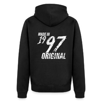Made In 1997 Year of birth 1997 Birthday Women - Unisex Premium Organic Zip Hoodie - black - Back - Nico (187cm)