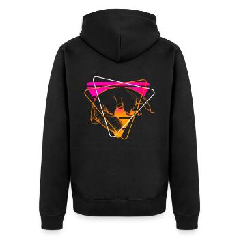 Anteater - Unisex Premium Organic Zip Hoodie - black - Back - Nico (187cm)
