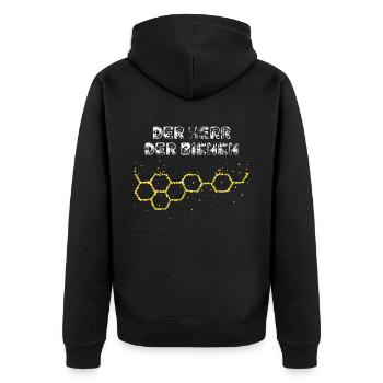 Der Herr der Bienen Imker Imkerei Honigbiene Honig - Unisex Premium Bio Zip Hoodie - Schwarz - Hinten - Nico (187cm)